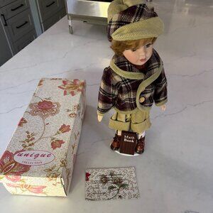 UniQue Brand Porcelain Doll - "Oscar" - New